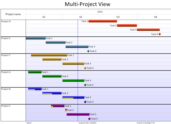 How to Use Master MS Project Files and OnePager to Create Visuals of ...