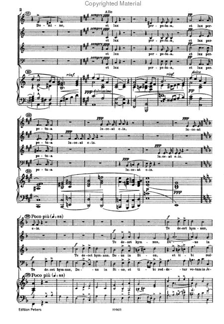 Verdi Requiem choral score, first movement, page 2