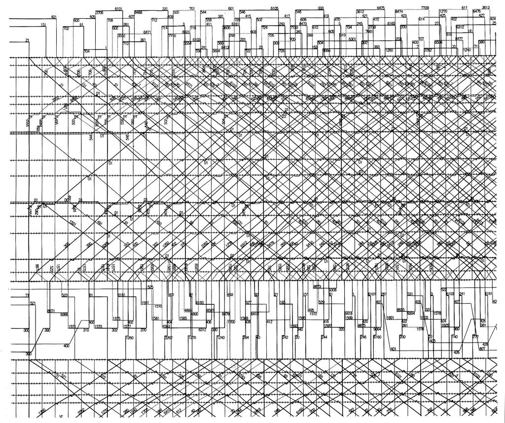 Graphical timetable example from Edward Tufte