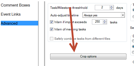 Crop Options Button