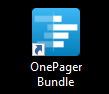Launch OnePager from your desktop.