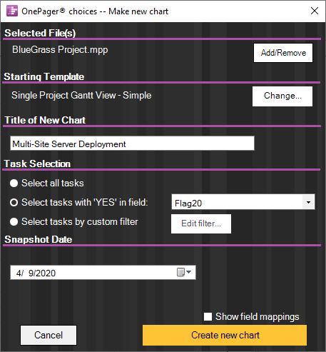 Redesigned OnePager Pro import wizard.