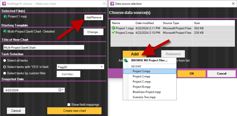 OnePager Pro is a Gantt chart add-in for Microsoft Project.