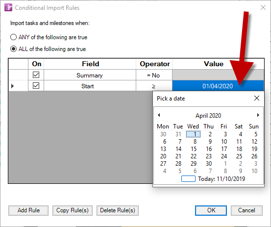 Custom rules let you decide which tasks in include in your plan on a page.