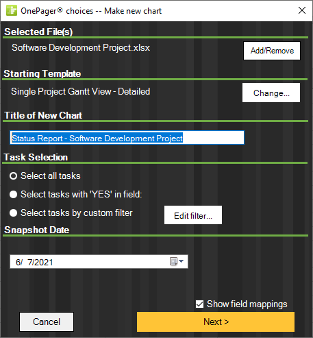Name your Smartsheet Status Report.