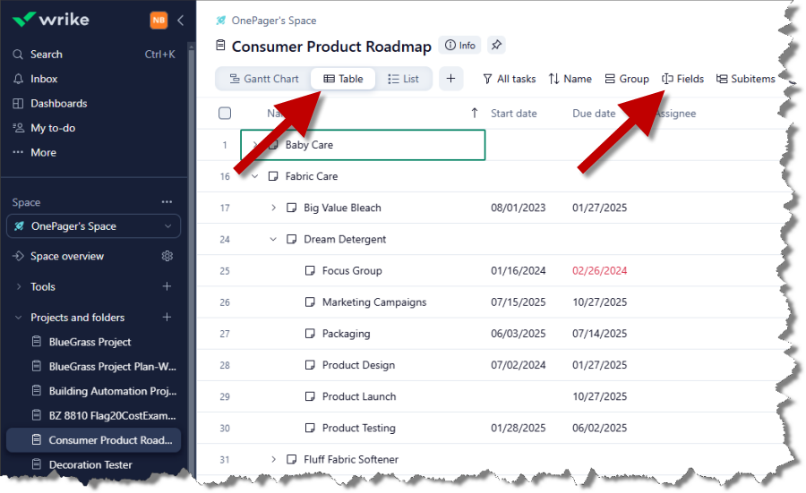 Manage custom fields in Wrike