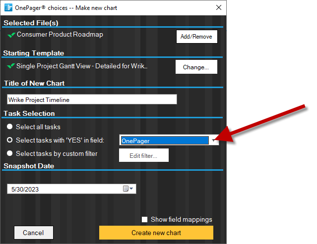 Filter your Wrike project using a custom field