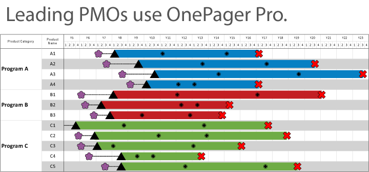 Leading PMOs use OnePager Pro