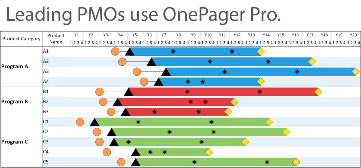 Timeline Software For Microsoft Project Onepager Pro