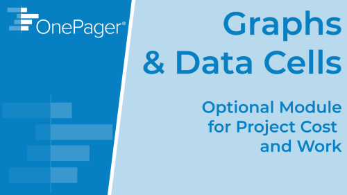 Add line graphs, column graphs, or area graphs to your project timeline or Gantt chart.