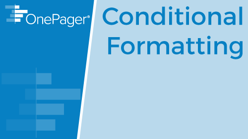 Conditional Formatting