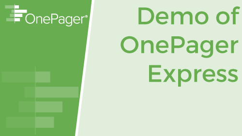 OnePager Express Demonstration