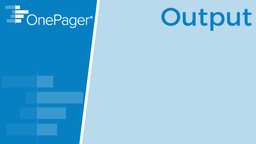 Outputting and Sizing Your OnePager Views