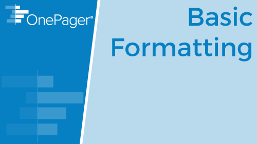 Quick Formatting of Tasks and Milestones