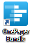Double-click the desktop icon to launch OnePager Bundle.