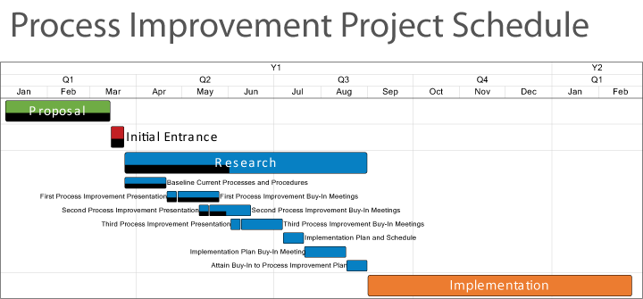 Process Improvement Project Schedule