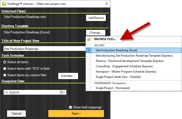 Template for Site Production Roadmap