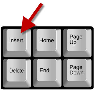 Insert key.