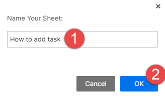 Name your sheet in Smartsheet